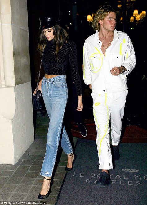 Ladies man: The Byron Bay-born blonde has developed a reputation as a ladies' man since sh... Bay Outfit, Kaia Gerber Style, Laura Harrier, Jordan Barrett, Ladies Man, Paper Magazine, Baker Boy Cap, Jenner Outfits, Christy Turlington