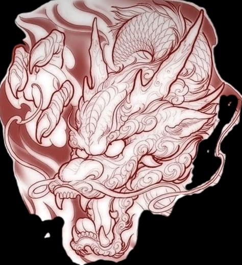 Japanese Dragon Chest Tattoo Men, Japanese Dragon Head Tattoo, Myanmar Tattoo, Traditional Japanese Dragon, Dragon Head Tattoo, Inspiring Drawings, Chakra Tattoo, Black Art Tattoo, Tattoo Dragon