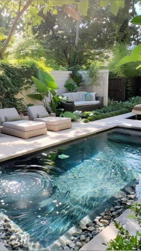 Natural Pools Backyard, Dreamy Love, Lounge Pool, Dream Backyard Pool, Pool Landscape Design, Small Pool Design, Small Pools, Dream Pools, Backyard Pool Designs