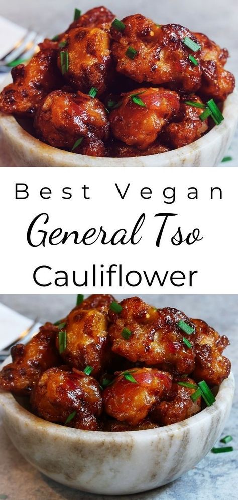 General Tso's Cauliflower, Vegan Asian Recipes, Mapo Tofu, General Tso, Tasty Vegetarian Recipes, Vegan Appetizers, Vegan Cooking, Vegan Dinner Recipes, Vegan Foods