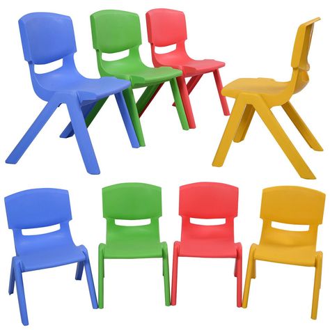 Kids Plastic Chairs, Party Chairs, Plastic Chairs, Learn And Play, Toddler Chair, Kids Zone, Colorful Chairs, Plastic Chair, Kids Ideas