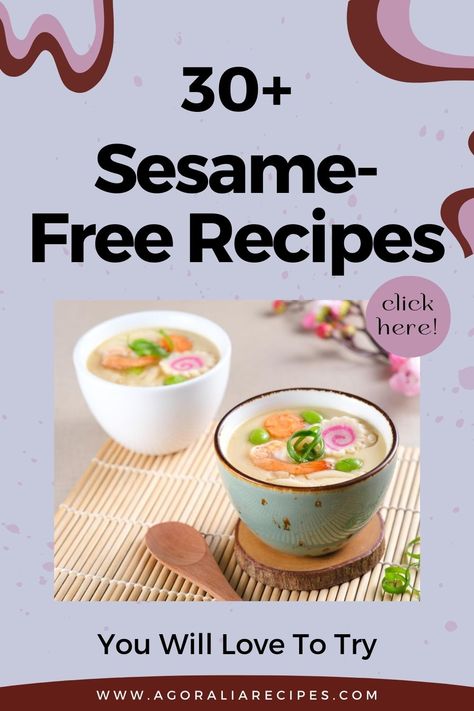 Explore our Sesame-Free Recipes! From savory stir-fries to delightful desserts, discover mouthwatering options perfect for those with sesame allergies or dietary preferences. Whether you're seeking allergy-friendly alternatives or simply looking to try something new, these recipes offer delicious solutions for every meal. Get ready to enjoy sesame-free delights without compromising on taste! Pin now for your next culinary adventure. #SesameFreeRecipes #AllergyFriendly #HealthyEating Fishball Recipe, Sesame Allergy, Cold Soup Recipes, Allergy Recipes, Bread Dough Recipe, Allergen Free Recipes, Soy Free Recipes, Nut Free Recipes, Soy Recipes