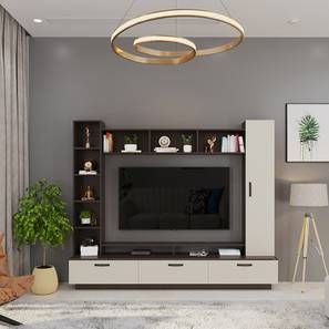 Tv Stand Furniture Fenily Engineered Wood Free Standing TV Unit in Brown Latest Tv Unit Designs, Space Efficient Furniture, Shelves For Books, Tv Entertainment Unit, Wooden Tv Unit, Wood Tv Unit, Cabinet With Shelves, Modern Tv Cabinet, Bed Living Room