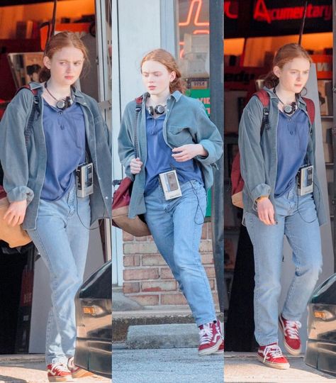 #sadiesink #strangerthings Robin Stranger Things Outfit, Sadie Sink In Stranger Things, Stranger Things Bts, Stranger Things Fashion, Stranger Things Halloween Costume, Stranger Things Cosplay, Stranger Things Outfit, Stranger Things Halloween, Clueless Fashion