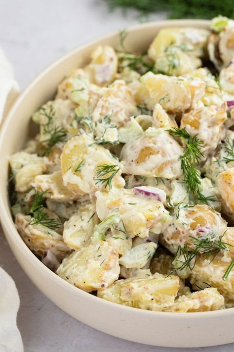 Egg Free Potato Salad, Ina Garten Potato Salad, Potato Salad Easy, Salad Easy Recipe, Russian Salad, Best Potato Salad Recipe, Dill Potatoes, Warm Potato Salads, Potato Salad Recipe Easy