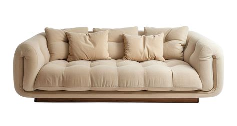 Sofa Png, Sofa Scandinavian Style, Contemporary Scandinavian, Furniture Contemporary, Beige Sofa, Japandi Style, Marketing Design, Custom Branding, Front View