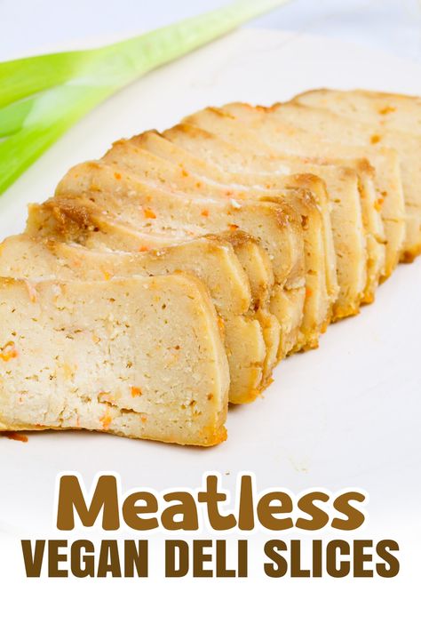 Vegan Lunch Meat Alternatives, Vegan Deli Meat Recipe, Tofu Lunch Meat, Vegan Lunchables, Seiten Recipes, Vegan Deli Meat, Tofu Meat, Deli Meat Recipes, Turkey Lunch Meat