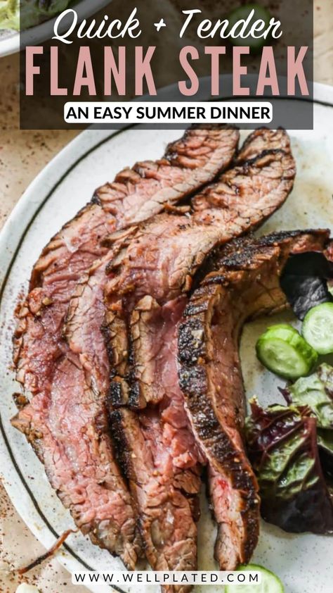 This easy grilled flank steak is always tender, juicy, and flavorful thanks to a few simple tricks and a zippy Asian-inspired marinade. Grilled Marinated Flank Steak, How To Tenderize Flank Steak, Grilled Flank Steak Marinade, Flank Steak Marinade Recipes, Flank Steak Marinade Easy, Grilled Flank Steak Recipes, Skillet Flank Steak, Flank Steak Oven, Flank Steak Marinade