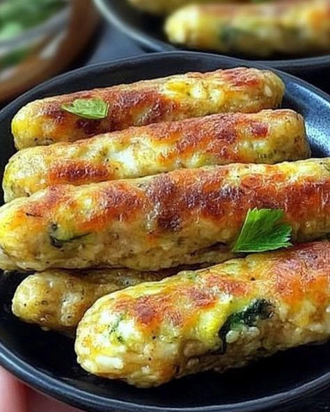 Cheesy Zucchini Breadsticks Zucchini Breadsticks, Quick Puff Pastry, Apple Rolls, Puff Pastry Apple, Cranberry Cookies Recipes, Homemade Veggie Burgers, Vegan Pepperoni, Cheesy Breadsticks, Side Dishes For Chicken