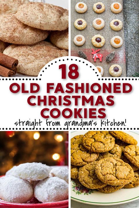 Everyone needs some good old fashioned cookie recipes to bake for the holidays. These are easy, nostalgic, and there are sure to be a couple are new recipes to you! Happy Christmas baking! Old Fashioned Cookies Recipes, Vintage Cookies Recipes, Old Fashion Cookie Recipes Grandmothers, Easy Large Batch Christmas Cookies, Old School Christmas Desserts, Old Fashioned Christmas Baking, Vintage Christmas Cookies Recipes, Old Christmas Cookie Recipes, Classic Christmas Baking Recipes