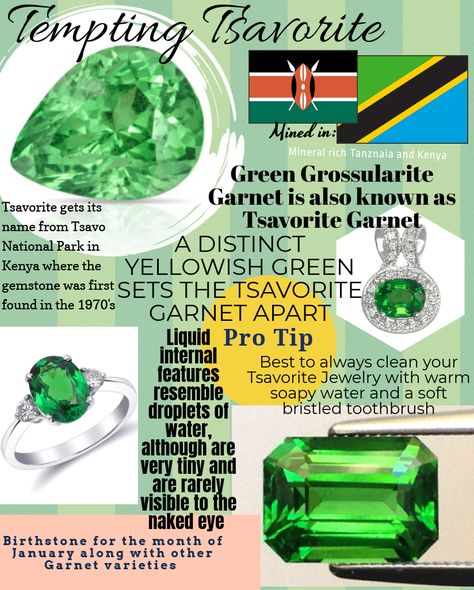 Tempted by this verdant green Tsavorite Garnet ?  A easy to wear gem, thats perfect for #engagementrings, here is all you need to know about these delightfully affordable gems.  https://jupitergem.com/blog/the-tempting-tsavorite/ Tsavorite Meaning, Birthday Symbols, Hnk Oc, Tsavorite Jewelry, Tsavorite Ring, Verdant Green, January Birthday, Gemstone Meanings, Tsavorite Garnet