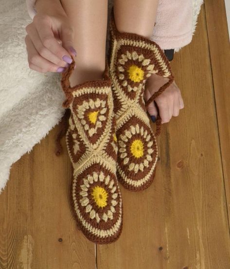 Crochet boot socks