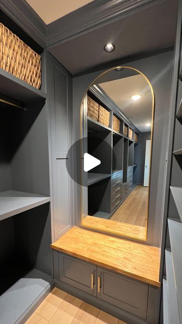 Taylor + Cody Vlaun on Instagram: "Primary Closet | Complete Project Build . Recap of our first and favorite DIY of 2023! . . . #AchievableHome #DIY #BetterHalfBuilds #Renovation #Project #BuilderGrade #Flip #DoItYourself #NewBuild #Upgrade #Closet" Closet Designs Big, Closet Designs Bedroom, Bedroom And Closet Design, Cupboard Room Ideas, Bedroom Decor With Closet, Walking Closet Bedroom, Safe In Closet Hidden, Build Walk In Closet In Bedroom, Walkin Wardrobe With Bathroom