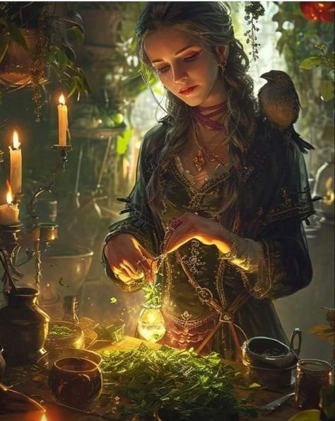 Female Druid, Witches Lair, Dnd Druid, Fantasy Witch, Fantasy Magic, Witch Art, Fantasy Aesthetic, Fantasy Concept Art, High Fantasy