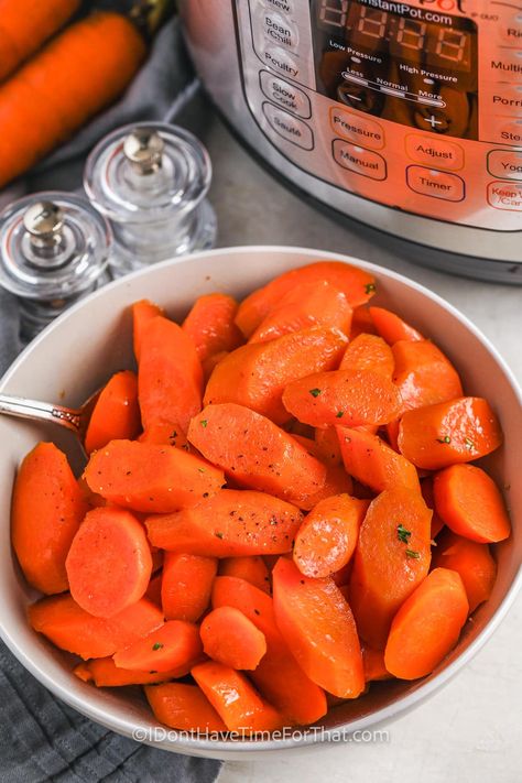 Buttered Carrots, Instant Pot Carrots, Instant Pot Mashed Potatoes, Chicken Fajita Bowl, Maple Glazed Carrots, Cooked Carrots, Glazed Carrots, Instant Pot Recipes Chicken, Bowl Of Soup