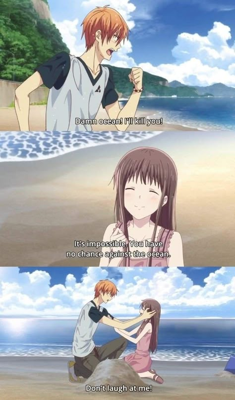 Tohru And Kyo, Fruits Basket Funny, Fruits Basket Kyo, Kyo And Tohru, Fruits Basket Manga, Kyo Sohma, Desenhos Love, Fruits Basket Anime, Rice Ball