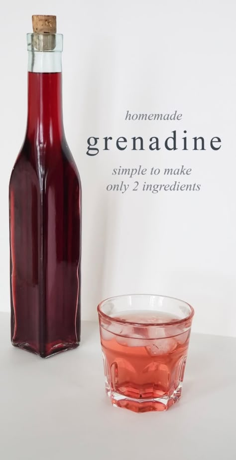 Homemade Grenadine, Homemade Liqueur Recipes, Shirley Temple Drink, Homemade Liqueur, Liqueur Recipes, Homemade Alcohol, Homemade Liquor, Liquor Recipes, Liqueurs Recipes