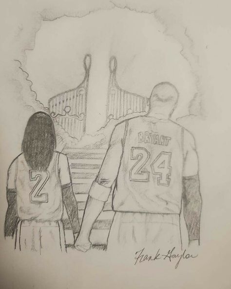 Kobe Bryant Drawing, Different Drawing Ideas, Kobe And Gigi Bryant, Gigi Bryant, Kobe And Gigi, Sasuke Wallpaper, Mamba Mentality, Naruto And Sasuke Wallpaper, Reflection Photography