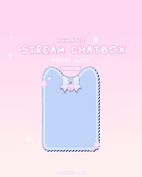 Cute Twitch Overlay, Desktop Themes, Streaming Setup, Twitch Overlay, Blue Cat, Heart Melting, Blue Cats, Content Creators, Cat Design