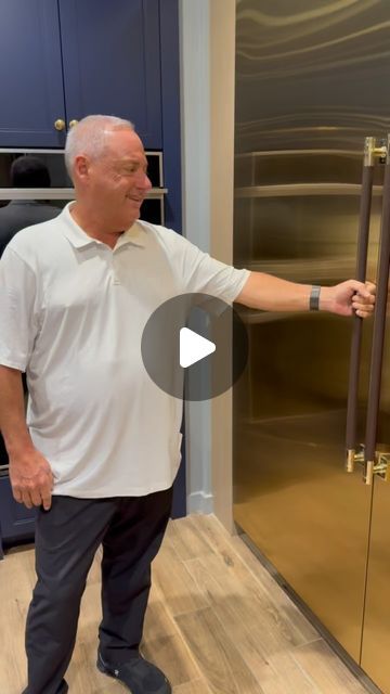 Aitoro Appliance on Instagram: "If you haven't seen the new installation of the Monogram column refrigerator and freezer in the Monogram showroom, you must. These beauties have custom brass panels and leather handles. A definite show-stopper! 

@monogramappliances available at Aitoro Appliance

#aitoro #appliances #weareaitoro #elevateeverything #kitchen #kitchendesign #brass #custompanels #luxurykitchen" Italian Refrigerator, Luxury Refrigerator, Column Refrigerator And Freezer, Column Refrigerator, Custom Refrigerator, Refrigerator And Freezer, Favorite Kitchen, Luxury Kitchen, Leather Handles