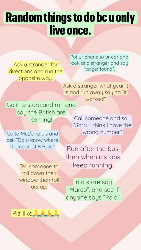 Spontaneous things to do since u only live once. Things To Do Because U Only Live Once, Things To Do At Least Once In Life, Thing To Do Because You Only Live Once, Spontaneous Things To Do Cause You Only Live Once, Stuff To Do Because You Only Live Once, Things To Do Cuz U Only Live Once, Things To Do 2 People, Things To Do Bc U Only Live Once, Spontaneous Things To Do At School