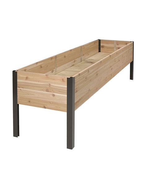 Gardener's Supply 2 Ft x 8 Ft Raised Garden Bed Elevated Cedar Planter Box Standing Garden (24" x 96") Standing Planter, Elevated Planter Box, Elevated Gardening, Cedar Planter Box, Raised Garden Planters, Raised Planter Boxes, Cedar Planters, Garden Planter Boxes, Raised Planter