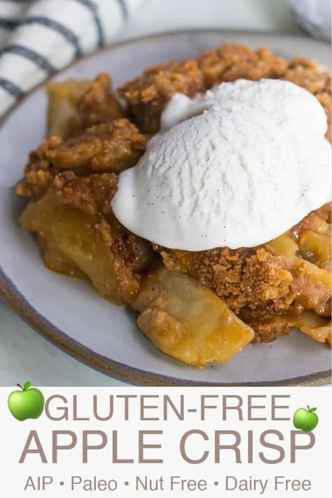 Dairy Free Apple Crisp, Paleo Apple Crisp, Paleo Pumpkin Spice, Aip Baking, Paleo Apple, Gluten Free Apple Crisp, Autoimmune Protocol Diet, Aip Desserts, Autoimmune Paleo Recipes