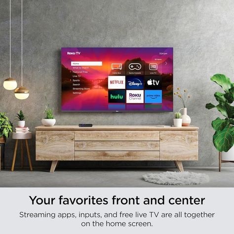 Roku 50" Select Series 4K HDR Smart RokuTV with Enhanced Voice Remote, Brilliant 4K Picture, Automatic Brightness, and Seamless Streaming 4k Pictures, Netflix Tv, 4k Hdr, Bright Pictures, Entertainment Furniture, Kids Tv, Family Entertainment, Streaming Tv, Exercise For Kids