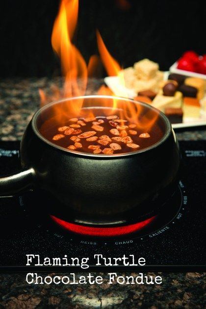 Turtle Fondue, Melting Pot Cheese Fondue, Fondue Broth, Fondue Recipes Meat, Easy Cheese Fondue, Fondue Dippers, Melting Pot Recipes, Fondue Restaurant, Dessert Fondue