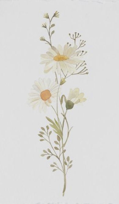 Watercolor Art Botanical, Earthy Watercolor Paintings, Watercolour Tattoo For Women, Word Tattoo Ideas, Wildflower Clipart, Word Tattoo, Sketch Watercolor, Watercolor Flowers Tutorial, Tattoo Women