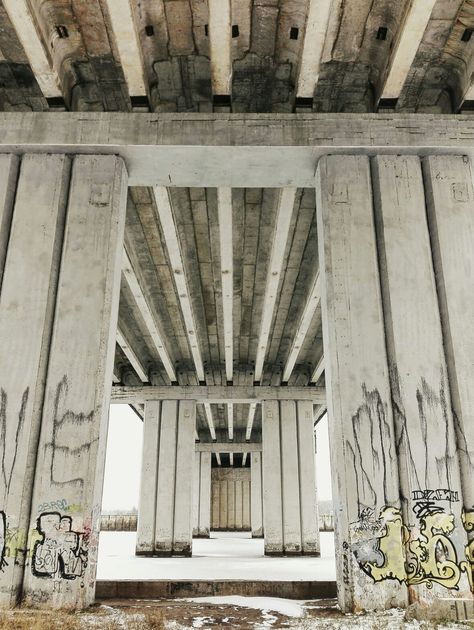 under the bridge Under The Bridge Architecture, Bridge Architecture, Under A Bridge, Under The Bridge, Urban Environment, City Architecture, A Bridge, City Aesthetic, The Bridge