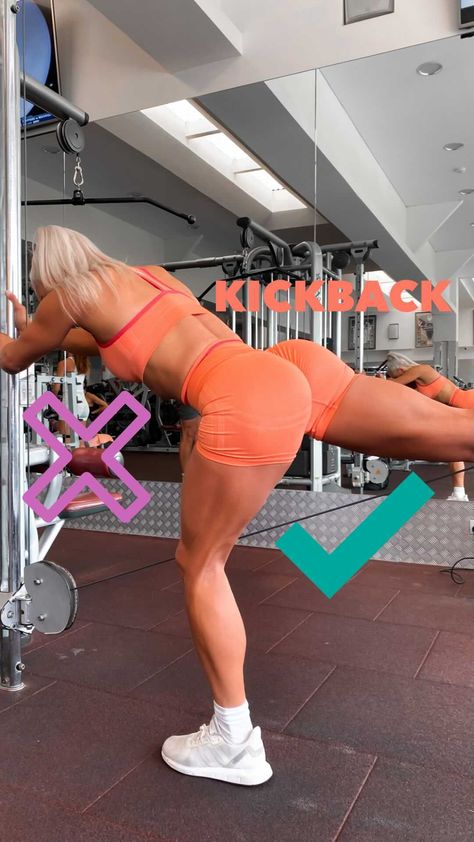 Cable Kickbacks Glutes Form, Cable Kickbacks Glutes, Kick Backs Exercise, Hip Extension Exercise, Cable Kickbacks, Glute Exercise, Hip Extension, Glute Kickbacks, Back Muscle