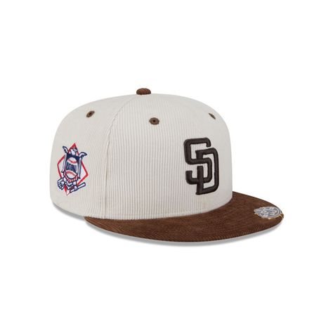 New Era 59Fifty San Diego Padres 2T Cord Fitted Hat White Brown