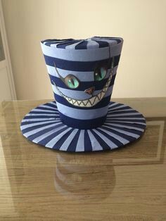 Cheshire Cat Hatter Hat Mad Hatter Tea Party Costume Ideas, Cheshire Cat Party Ideas, How To Make A Mad Hatter Hat, Mad Hatter Theme Outfit, Crazy Hat Party Ideas, Mad Hatter Hat Ideas, Mad Hatter Tea Party Ideas Costumes, Mad Hatter Hat Diy, Alice In Wonderland Hats