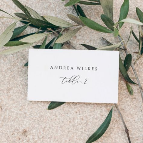 Individual Simple Modern Wedding Flat Place Cards Simple Modern Wedding, Personalized Place Cards, Place Cards Wedding, Wedding Name Cards, Wedding Flats, Wedding Name, Wedding Calligraphy, Wedding Place, Kids Stationery