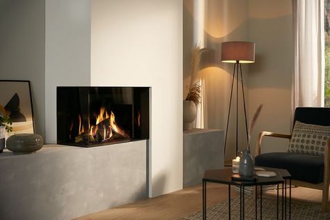 Corner Gas Fireplace, Corner Fireplace, Small Corner, Gas Fires, Stop Thinking, Gas Fireplace, Diner, How To Use, Built In