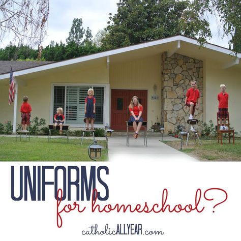 Catholic All Year: Uniforms for Homeschool? Three reasons why we do. Microschool Ideas, Catholic Prayer Book, Mom Uniform, Catholic Family, How To Start Homeschooling, Homeschooling Ideas, Homeschool Kindergarten, Eighth Grade, Living In La