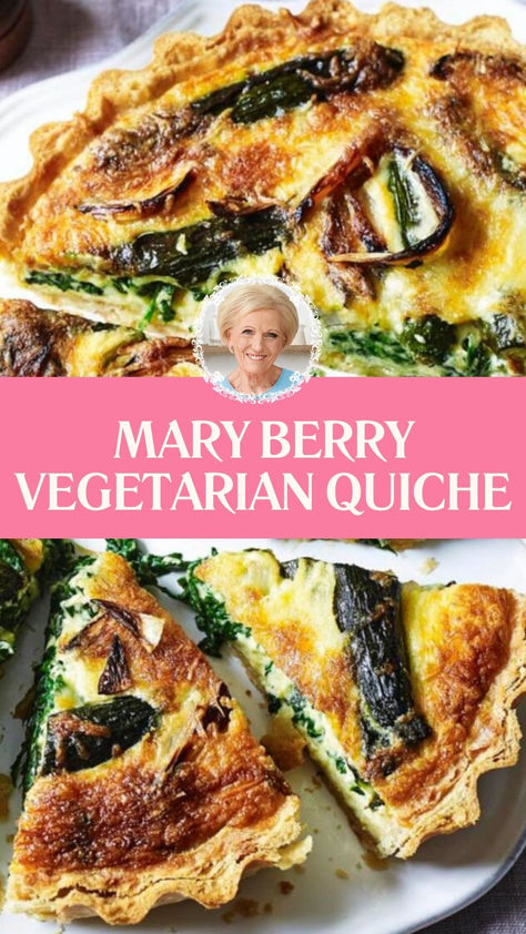 Mary Berry Vegetarian Quiche Quiche Vegetarian, Noom Healthy Meals, Vegetarian Quiche Recipes, Vegetarian Quiche, Vegetable Quiche, Mary Berry Recipe, Quiche Recipes Easy, Berry Recipes, Dish Warmer