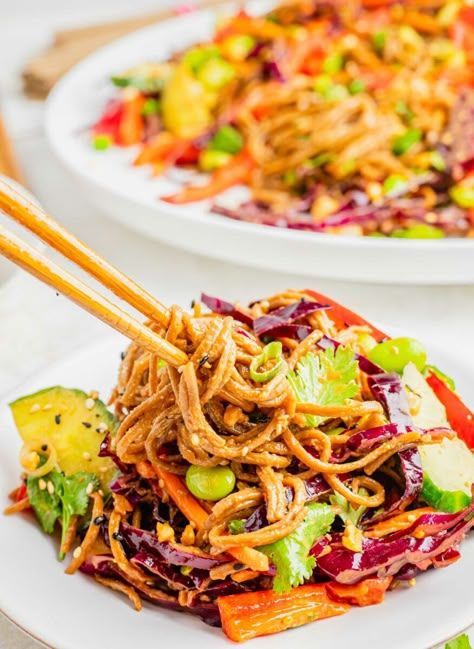 Soba Peanut Noodles, Peanut Soba Noodle Recipe, Thai Soba Noodle Salad, Peanut Butter Soba Noodles, Soba Noodle Salad With Peanut Dressing, Soba Noodle Recipe Vegetarian, Asian Noodle Salad Dressing, Soba Noodle Salad Recipe, Soba Noodle Recipe Chicken