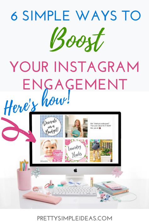 6 Simple Ways to Boost Instagram Engagement - Pretty Simple Ideas Successful Instagram, More Followers On Instagram, Instagram Hacks, Engagement Posts, More Instagram Followers, Instagram Promotion, Using Instagram, Gain Followers, Instagram Marketing Tips