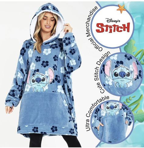 Stitch Disney Stuff, Stitch Gifts Disney, Stitch Toys, Lilo And Stitch Toys, Stitch Merchandise, Stitch Things, Stitch Gifts, Disney Blanket, Hoodies For Girls