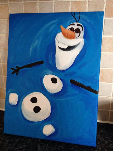 Easy Thing To Paint On Canvases, Kindergarten Christmas, Disney Canvas Art, Noelle Silva, Disney Canvas, Disney Paintings, Christmas Paintings On Canvas, Wallpaper Disney, Simple Canvas Paintings