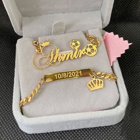 Newborn Jewelry, Customize Jewelry, Crown Bracelet, Expensive Jewelry Luxury, Necklace Name, Cute Couple Gifts, Sports Jewelry, Gifts For Children, Christmas Gift For Mom