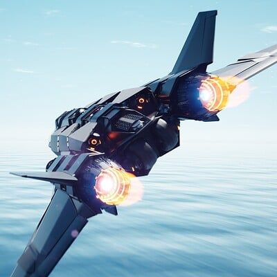 ArtStation - MoonHawk-1 (Jet fighter) Future Jet Fighter, Space Jet Concept, Star Fighter Concept Art, Futuristic Jet Fighter, Futuristic Fighter Jets, Jet Concept Art, Space Fighter Concept Art, Scifi Jet, Fighter Jet Concept