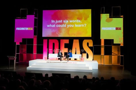 How Washington Ideas Expanded Beyond Big-Name Speakers Conference Stage, Conference Branding, Concert Stage Design, Corporate Event Design, Tv Set Design, Editor In Chief, Stage Set Design, Church Stage Design, Event Stage