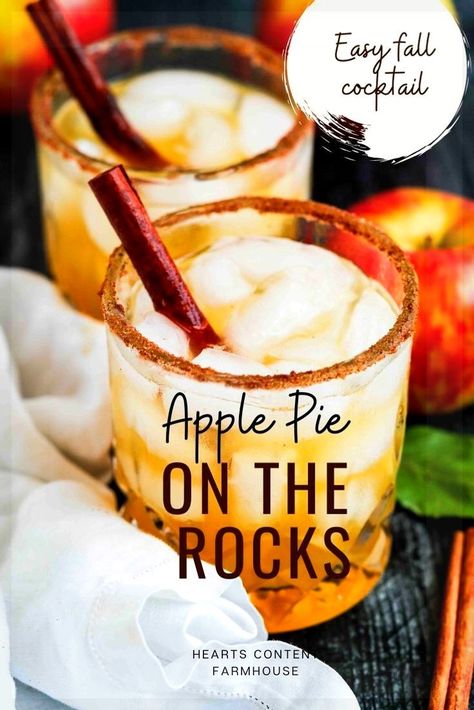 Planning a fall gathering? Impress your guests with this easy apple pie cocktail recipe. It's a crowd-pleaser with simple ingredients and a festive cinnamon-sugar rim. Fireball Whiskey Recipes, Fall Whiskey Cocktails, Fall Drinks Alcohol, Apple Pie Drink, Fireball Cocktails, Fireball Drinks, Apple Pie Cocktail, Cinnamon Sugar Rim, Whiskey Recipes