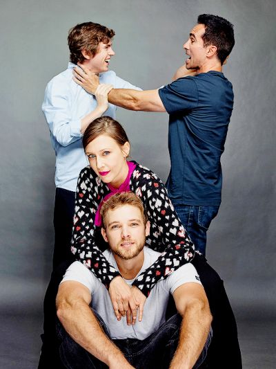 Max Thieriot, Vera Farmiga, Freddie Highmore & Nestor Carbonell of Bates Motel, 2013-2017. Bates Motel Cast, Freddie Highmore Bates Motel, Bates Hotel, Nestor Carbonell, John Bradley, Norma Bates, Max Thieriot, Norman Bates, Freddie Highmore