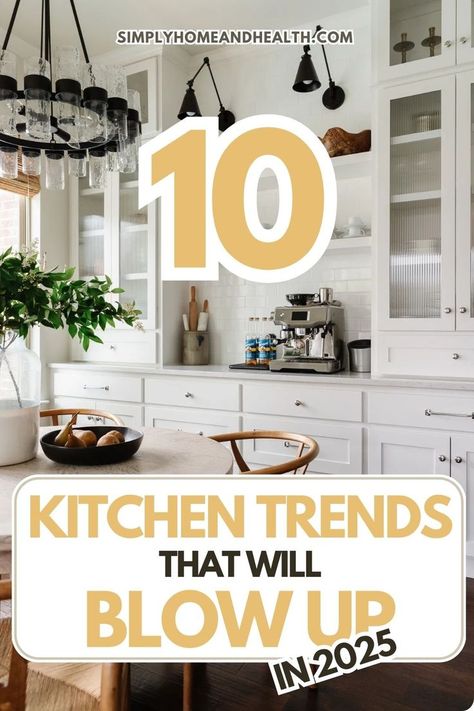 10 Kitchen Trends In 2025 that are going to blow up! Home decor | home decor ideas | room decor ideas | Kitchen Trends | Kitchen Decor Ideas Gen Z Kitchen Decor, Aesthetic Kitchen Decor Ideas, Awesome Kitchen Ideas, Home Accents Decorative, Current Home Decorating Trends 2024, Home Decorating Ideas 2024, Popular Home Decor Trends 2024, 2025 Home Trends Interiors, Boho Kitchen Colors Schemes