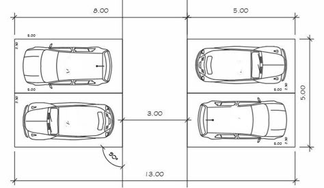 Car Park Design, Parking Plan, Parking Lot Architecture, Architectural Orders, Data Architecture, Architecture Blueprints, Garage Dimensions, Model House Plan, Parking Space