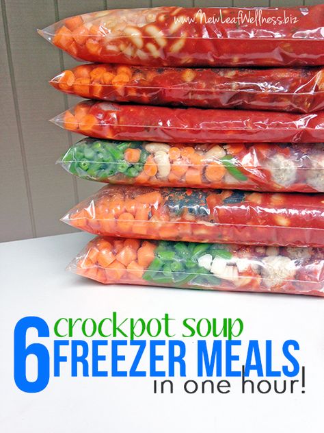 Soup Freezer Meals, Soup Meatball, Soup Meals, The Family Freezer, Family Freezer, Crockpot Soups, Sausage Spinach, Crockpot Soup, Freezer Food